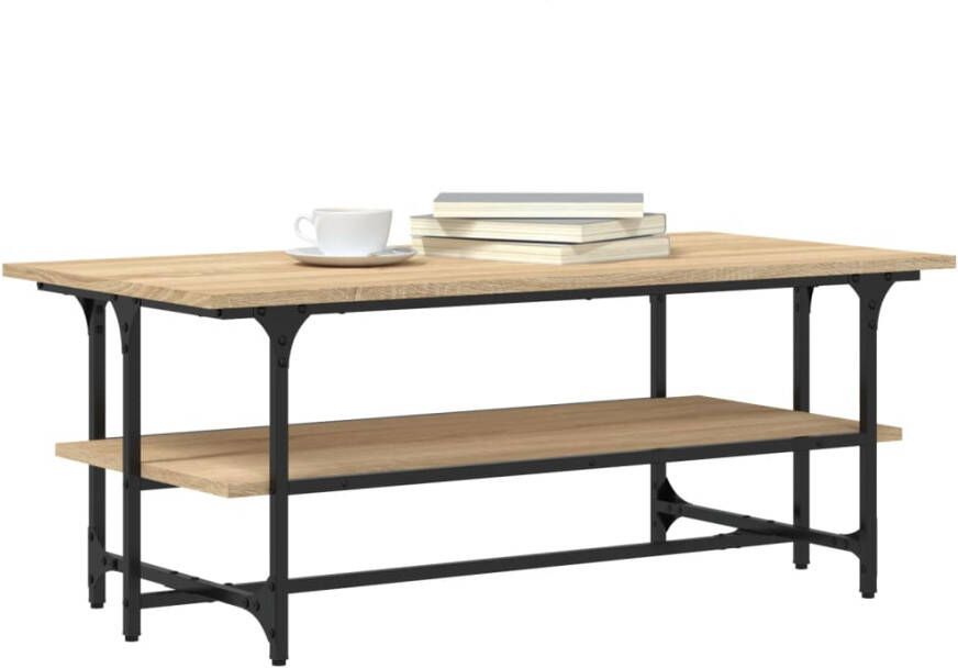 VidaXL -Salontafel-100x50x40-cm-bewerkt-hout-sonoma-eikenkleurig - Foto 3