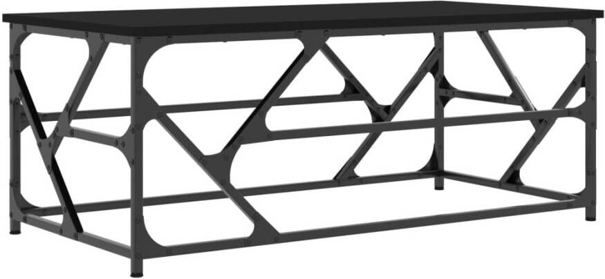 VidaXL -Salontafel-100x50x40-cm-bewerkt-hout-zwart-eikenkleurig - Foto 7