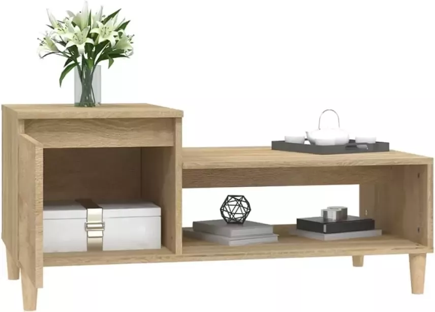 VidaXL -Salontafel-100x50x45-cm-bewerkt-hout-sonoma-eiken - Foto 2