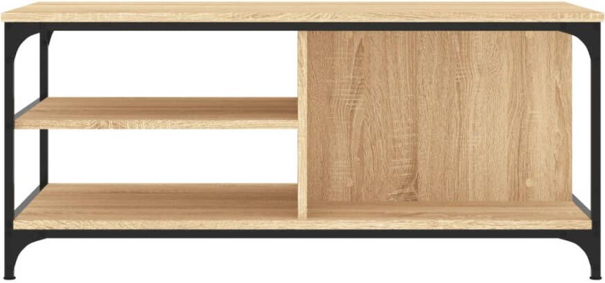 VidaXL -Salontafel-100x50x45-cm-bewerkt-hout-sonoma-eikenkleurig - Foto 4