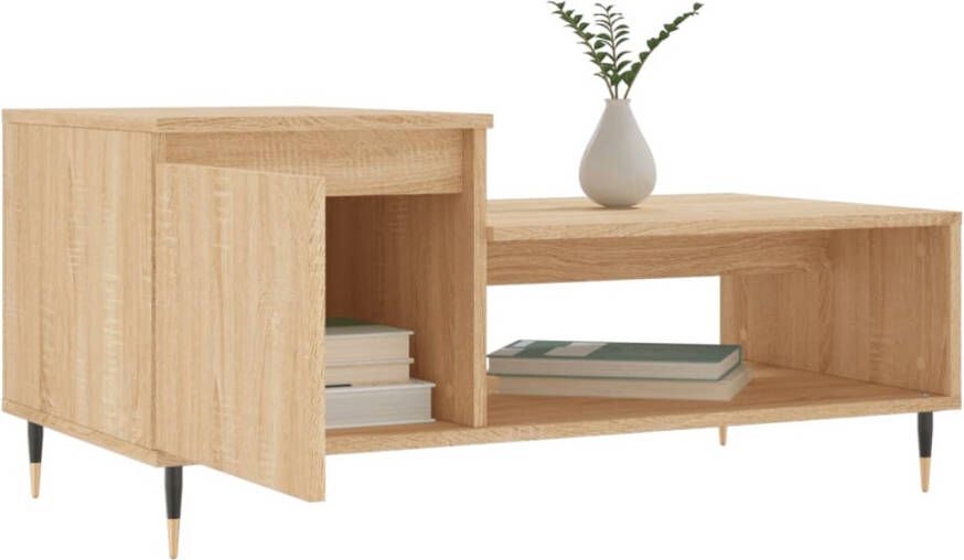 VidaXL -Salontafel-100x50x45-cm-bewerkt-hout-sonoma-eikenkleurig - Foto 5