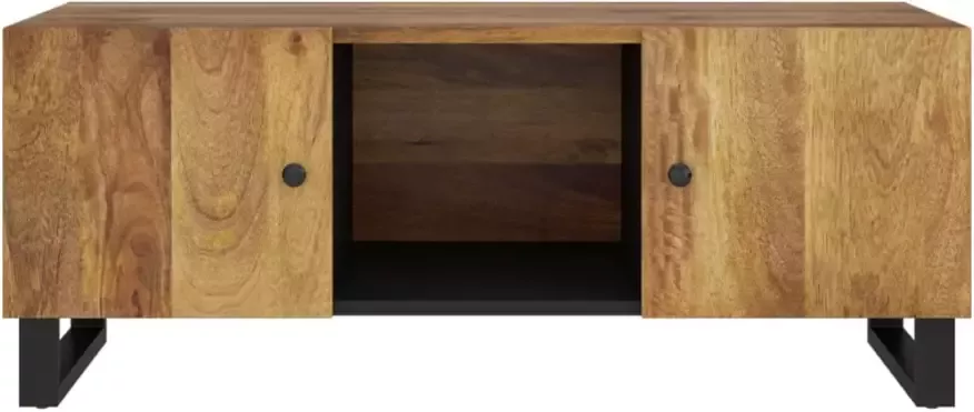 VidaXL -Salontafel-100x54x40-cm-massief-mangohout-en-bewerkt-hout - Foto 4