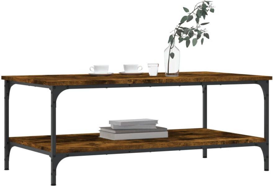 VidaXL -Salontafel-100x55x40-cm-bewerkt-hout-gerookt-eikenkleurig - Foto 2