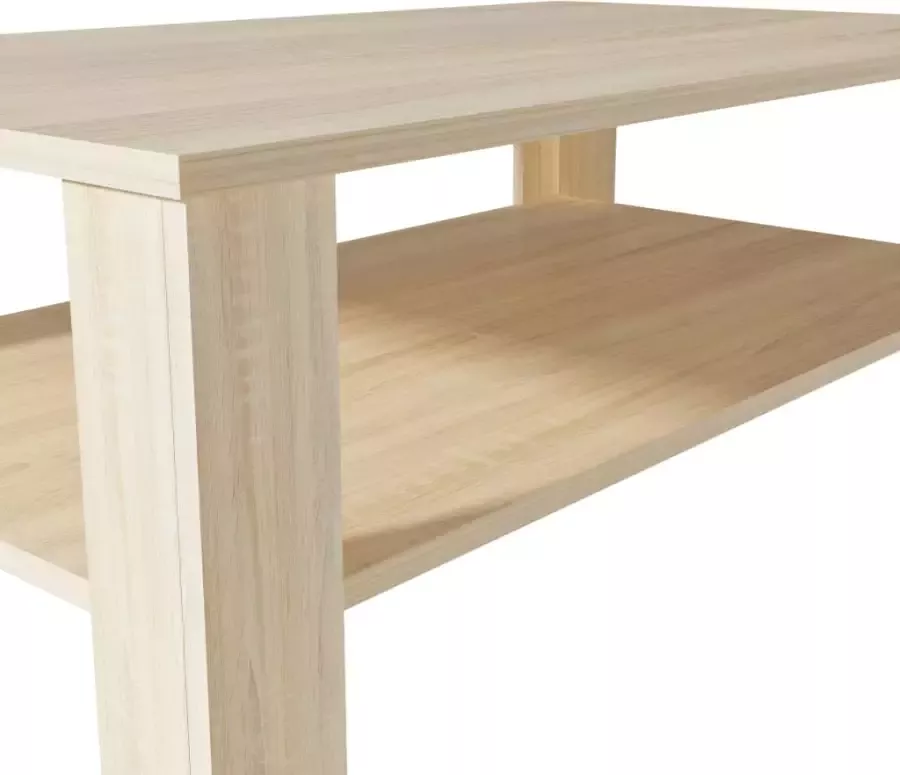 VidaXL -Salontafel-100x59x42-cm-bewerkt-hout-eikenkleurig - Foto 2