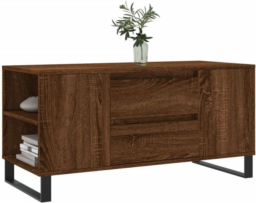 VidaXL -Salontafel-102x44 5x50-cm-bewerkt-hout-bruin-eikenkleur - Foto 4