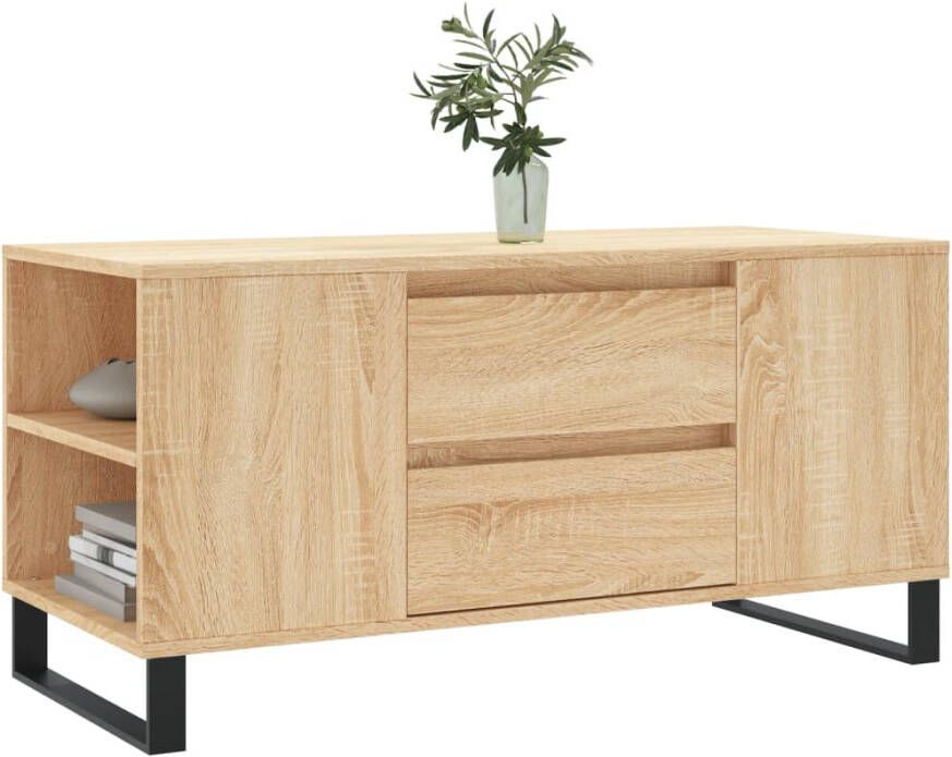 VidaXL -Salontafel-102x44 5x50-cm-bewerkt-hout-sonoma-eikenkleurig - Foto 3