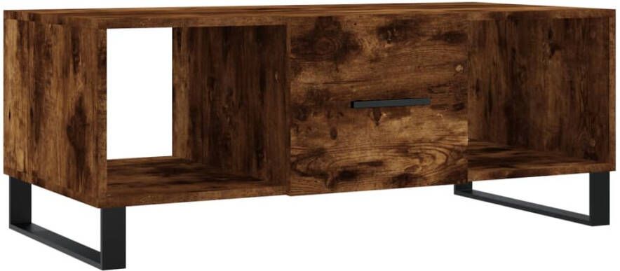 Prolenta Premium INFIORI Salontafel 102x50x40 cm bewerkt hout gerookt eikenkleurig - Foto 8