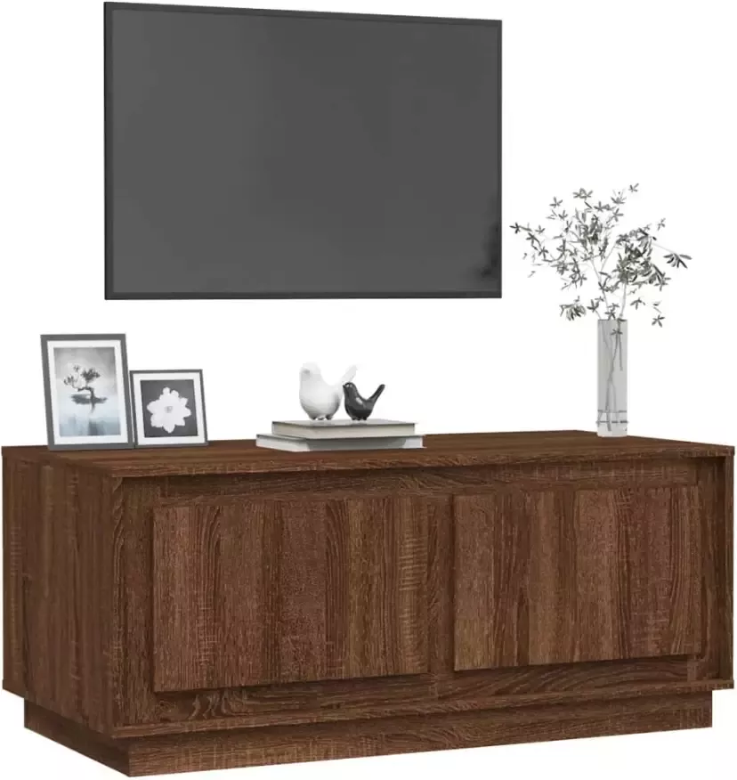VidaXL -Salontafel-102x50x44-cm-bewerkt-hout-bruin-eikenkleur - Foto 4