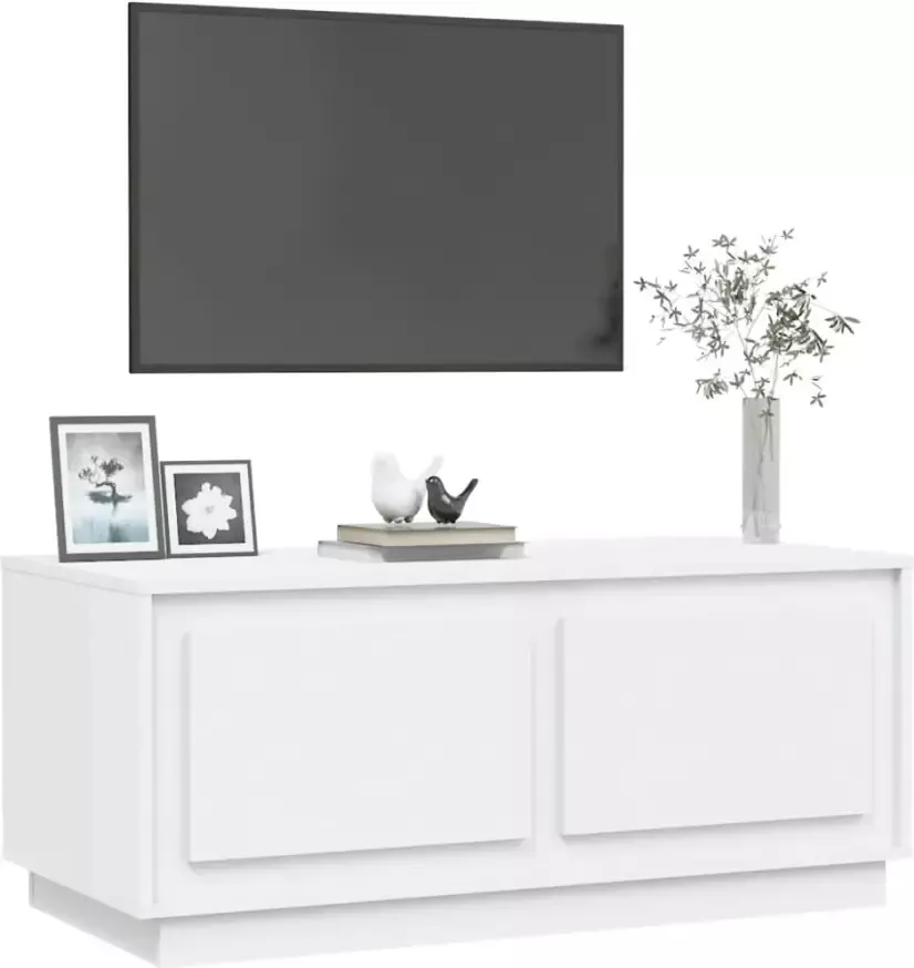 VidaXL -Salontafel-102x50x44-cm-bewerkt-hout-wit - Foto 2