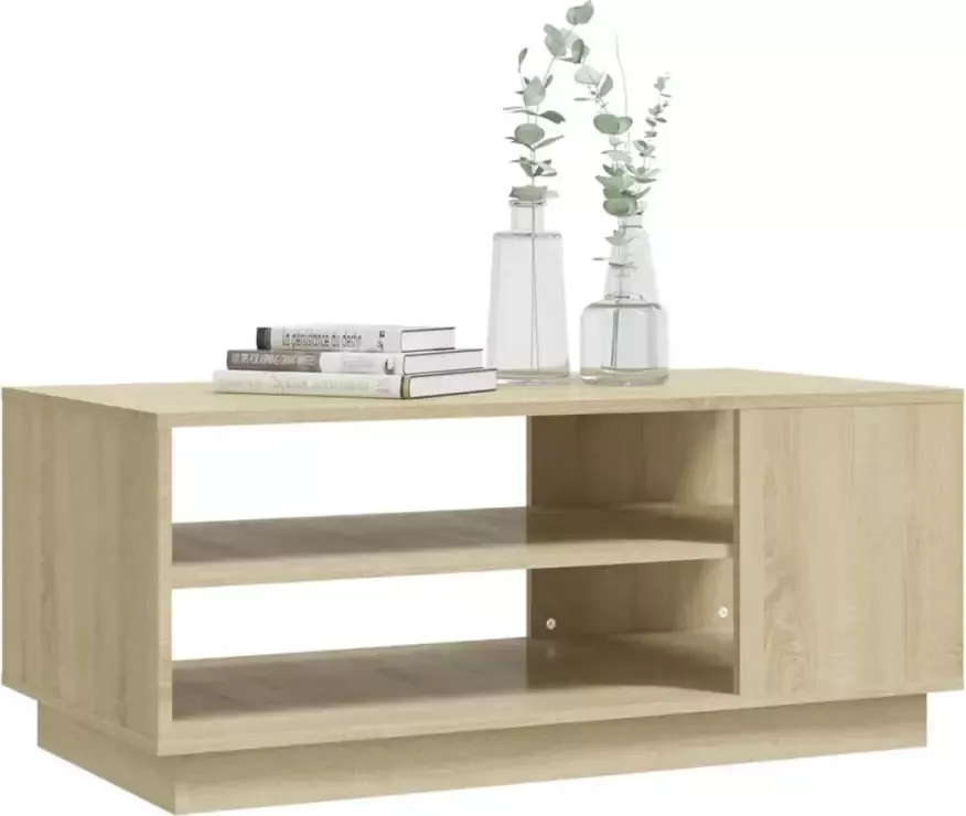 VidaXL -Salontafel-102x55x43-cm-bewerkt-hout-sonoma-eikenkleurig - Foto 2