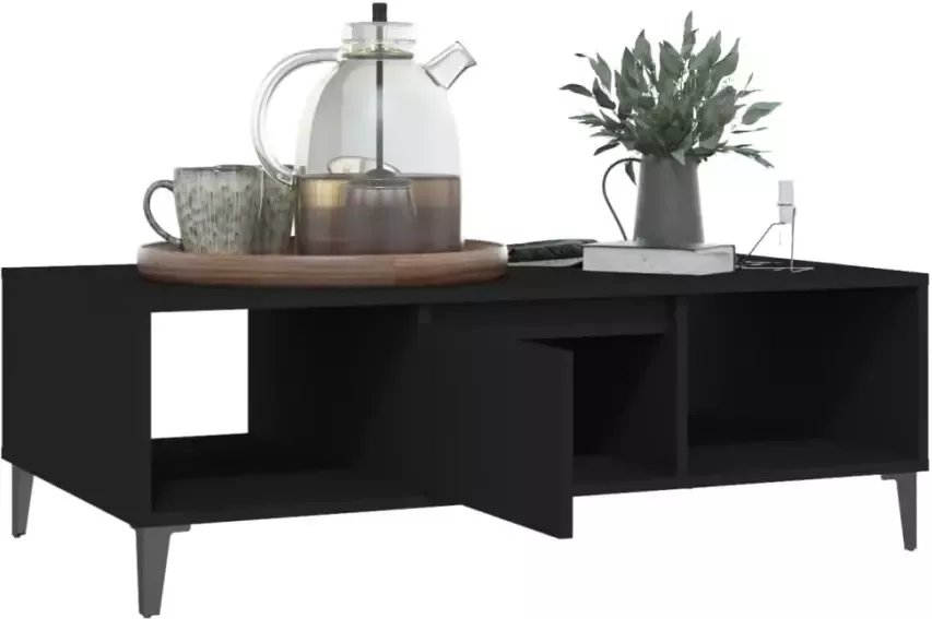 VIDAXL Salontafel 103 5x60x35 cm bewerkt hout zwart - Foto 2