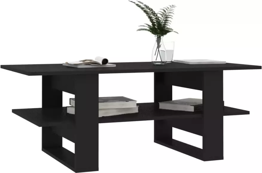 VIDAXL Salontafel 110x55x42 cm bewerkt hout zwart