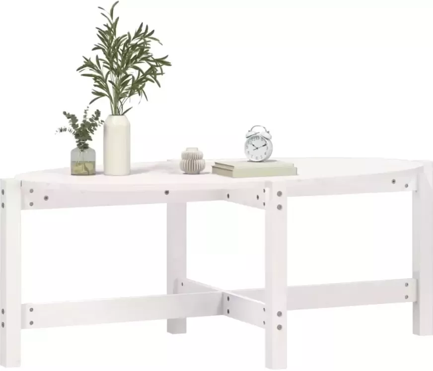 VidaXL -Salontafel-118x63x45-cm-massief-grenenhout-wit - Foto 4