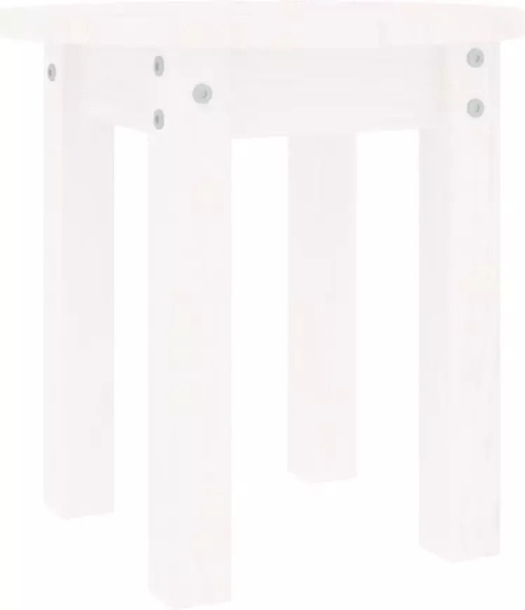 VidaXL -Salontafel-Ø-35x35-cm-massief-grenenhout-wit - Foto 6