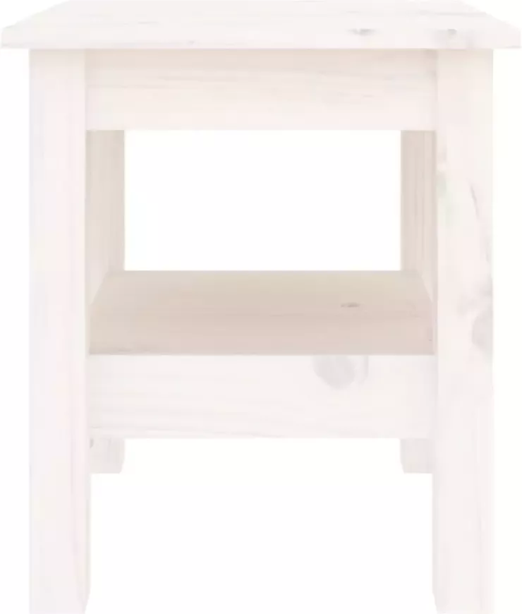 VidaXL -Salontafel-35x35x40-cm-massief-grenenhout-wit - Foto 2