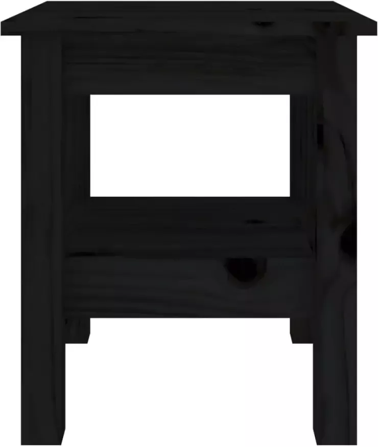 VidaXL -Salontafel-35x35x40-cm-massief-grenenhout-zwart - Foto 4