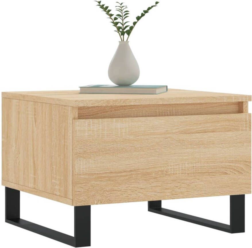 VidaXL -Salontafel-50x46x35-cm-bewerkt-hout-sonoma-eikenkleurig - Foto 2