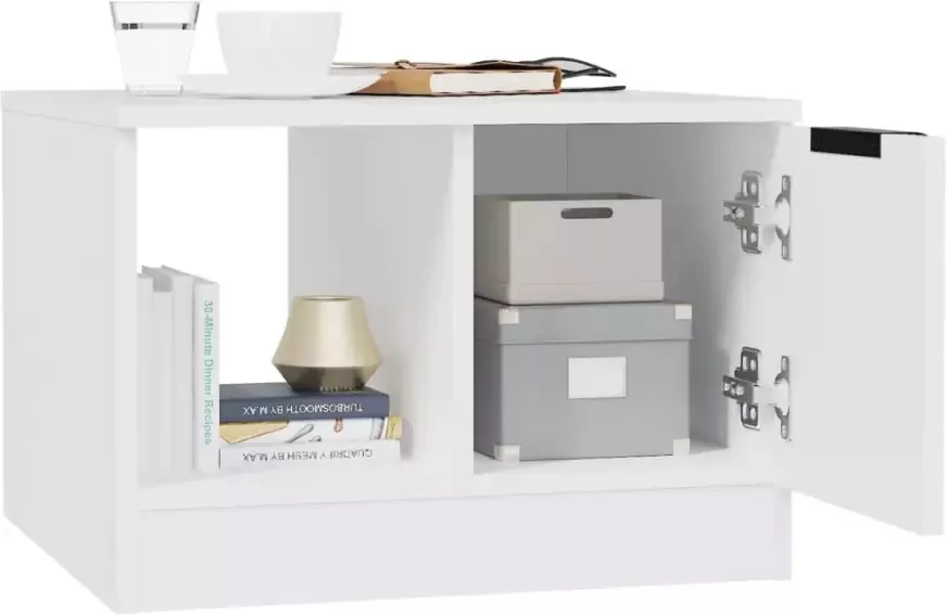 VidaXL -Salontafel-50x50x36-cm-bewerkt-hout-wit - Foto 5
