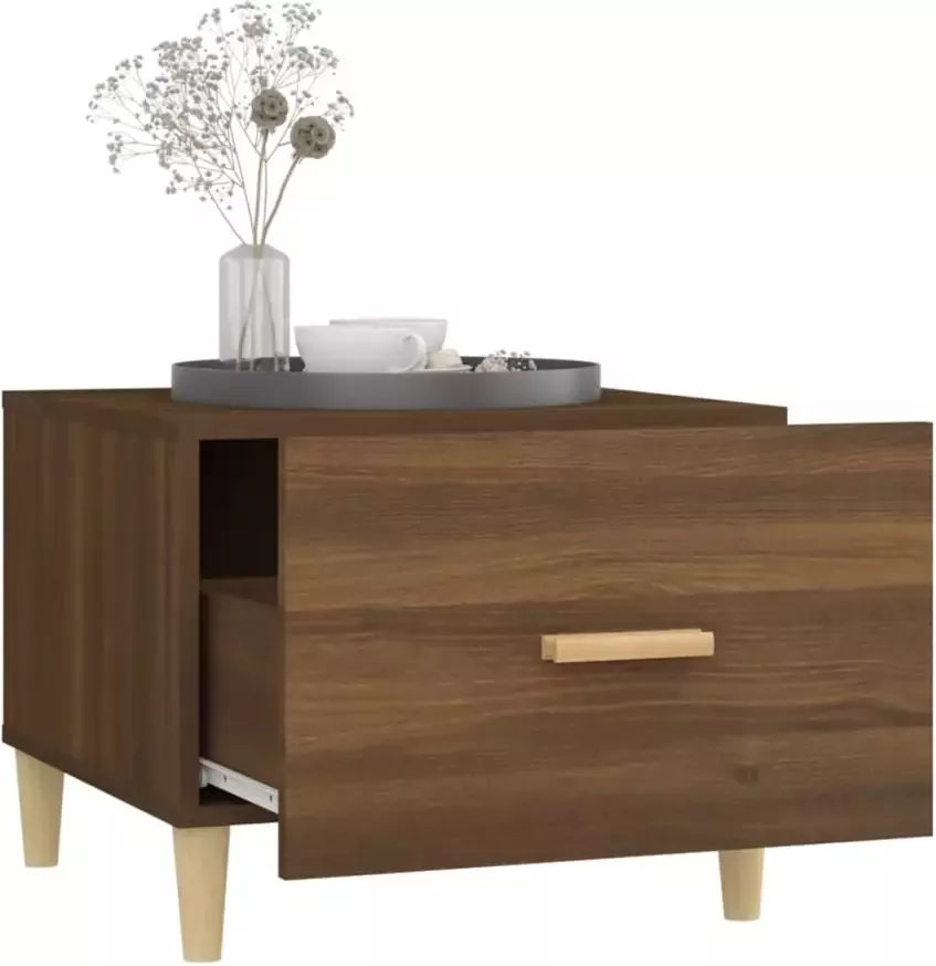 VidaXL -Salontafel-50x50x40-cm-bewerkt-hout-bruineikenkleurig - Foto 2