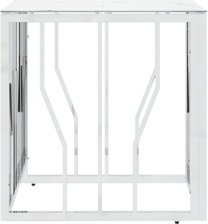 VidaXL -Salontafel-50x50x50-cm-roestvrij-staal-en-glas-zilverkleurig