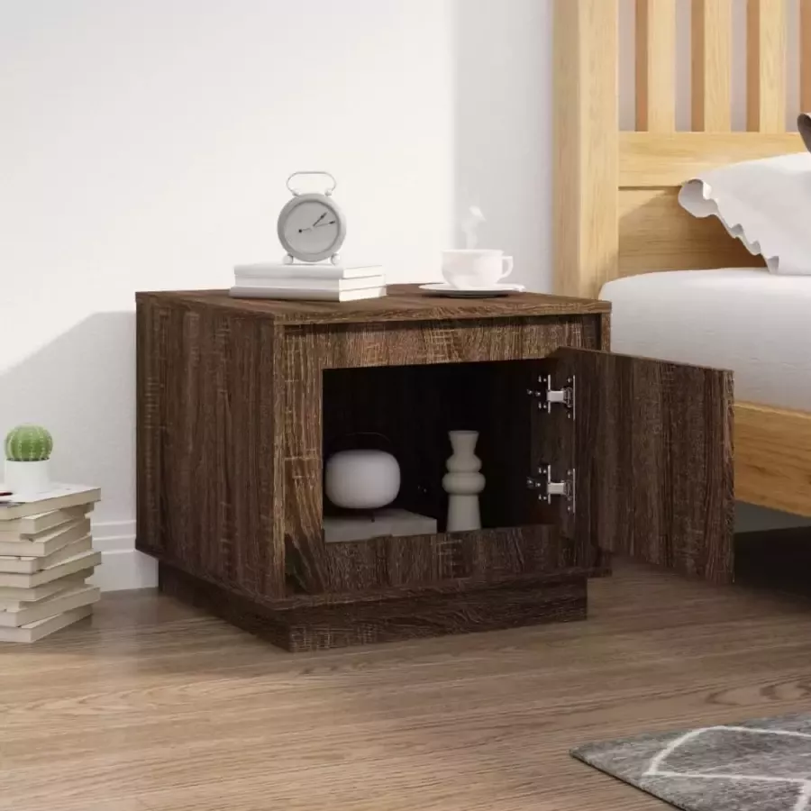 VidaXL -Salontafel-51x50x44-cm-bewerkt-hout-bruin-eikenkleur - Foto 2