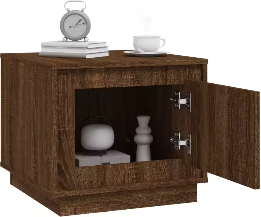 VidaXL -Salontafel-51x50x44-cm-bewerkt-hout-bruin-eikenkleur - Foto 6