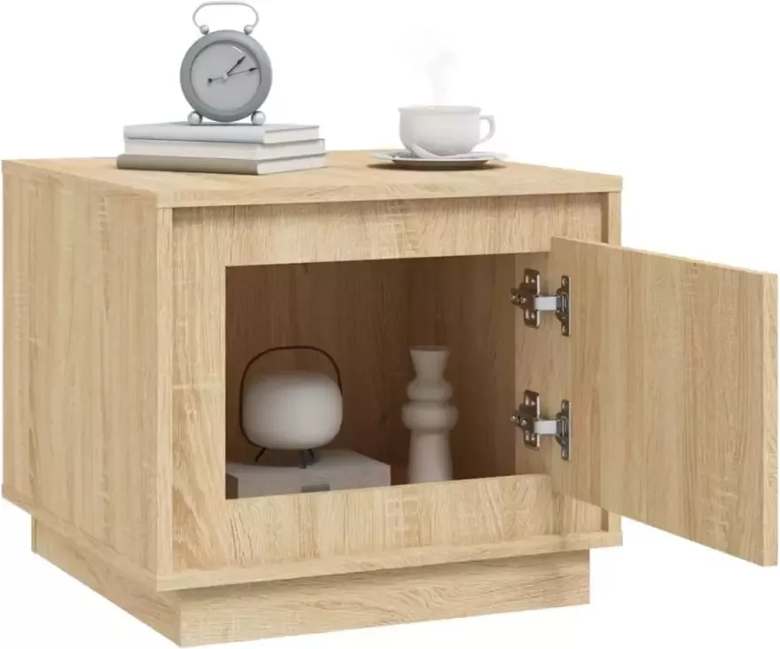 VidaXL -Salontafel-51x50x44-cm-bewerkt-hout-sonoma-eikenkleurig - Foto 4