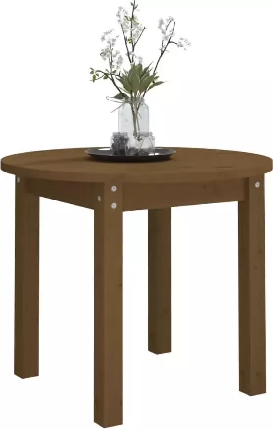 VidaXL -Salontafel-Ø-55x45-cm-massief-grenenhout-honingbruin - Foto 4