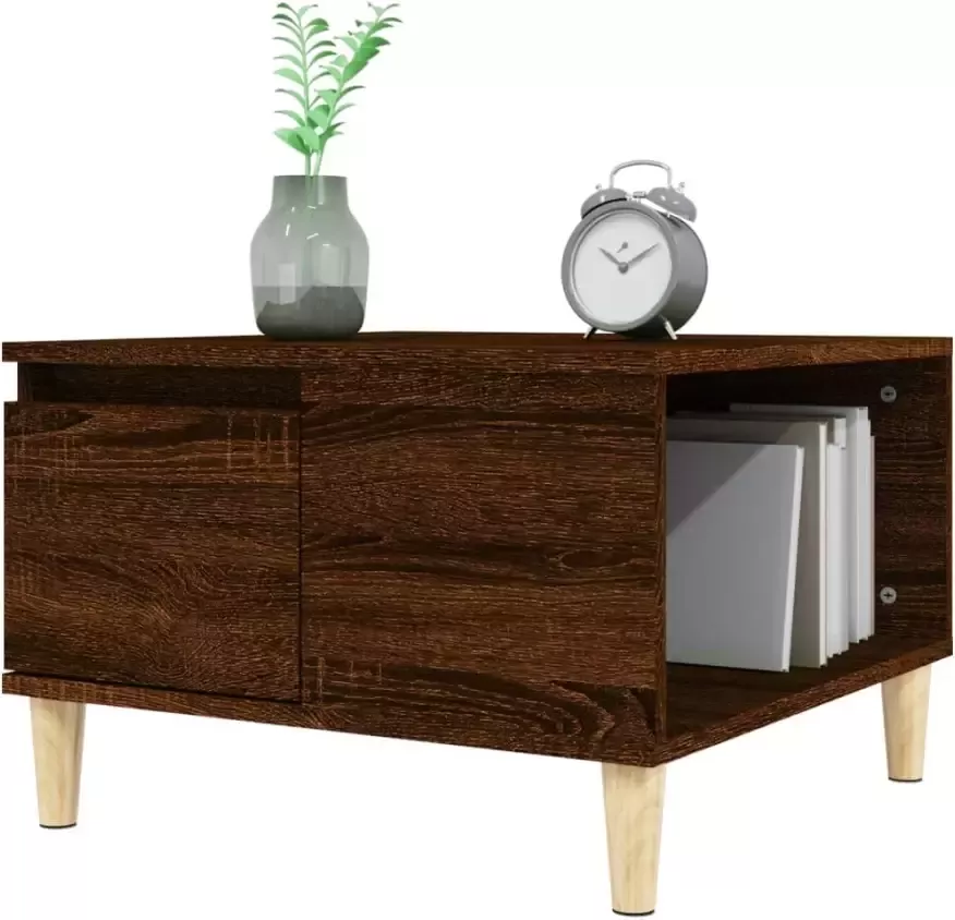 VidaXL -Salontafel-55x55x36 5-cm-bewerkt-hout-bruin-eikenkleur - Foto 3