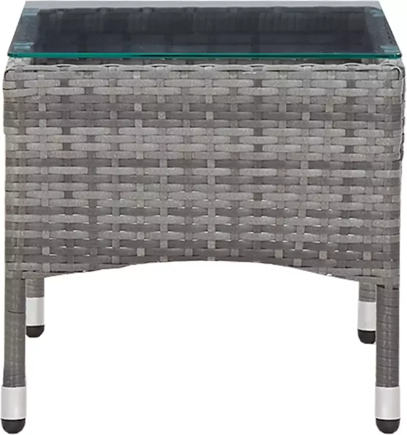 VidaXL Salontafel 60x40x36 cm poly rattan grijs