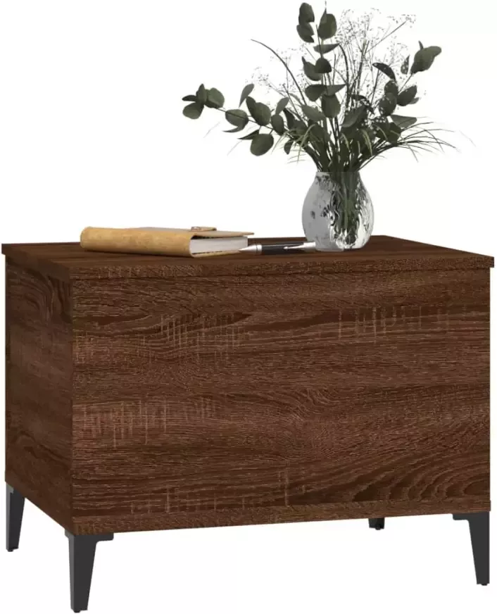 VIDAXL Salontafel 60x44 5x45 cm bewerkt hout bruin eikenkleur