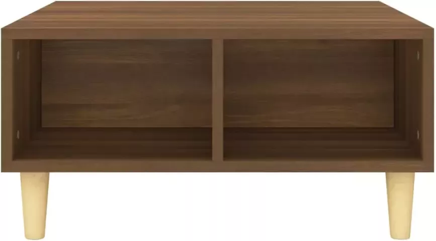 VidaXL Salontafel 60x60x30 cm bewerkt hout bruin eikenkleurig - Foto 2