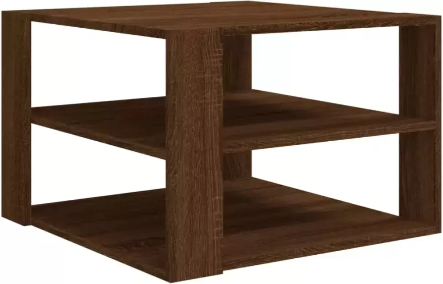 VidaXL -Salontafel-60x60x40-cm-bewerkt-hout-bruineikenkleurig - Foto 4