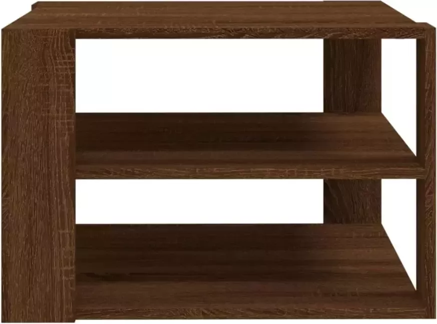 VIDAXL Salontafel 60x60x40 cm bewerkt hout bruin eikenkleur
