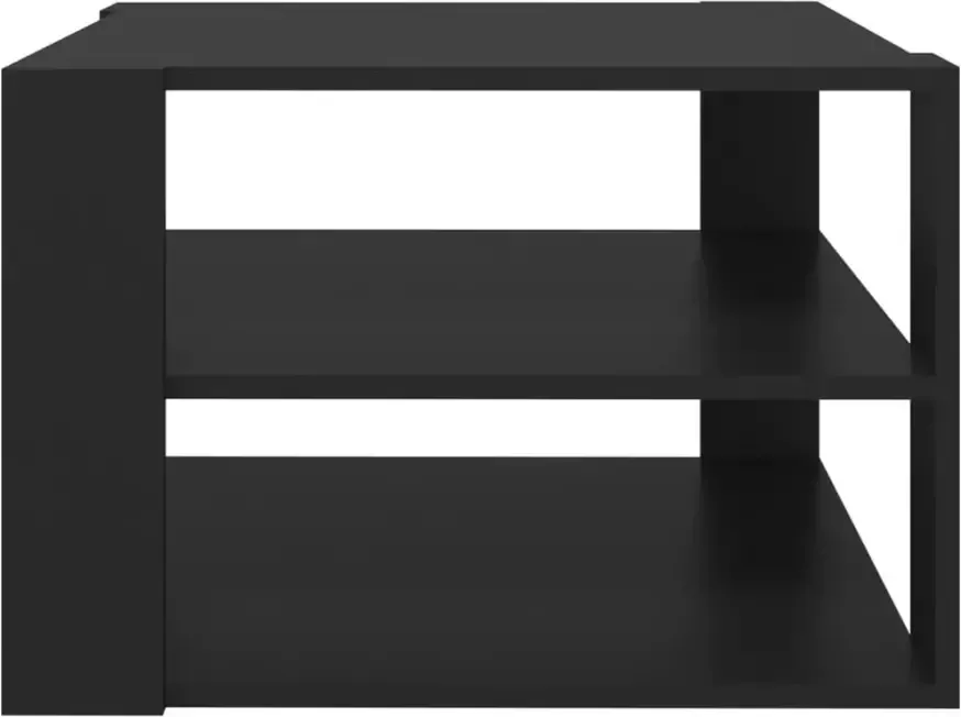 VIDAXL Salontafel 60x60x40 cm spaanplaat zwart