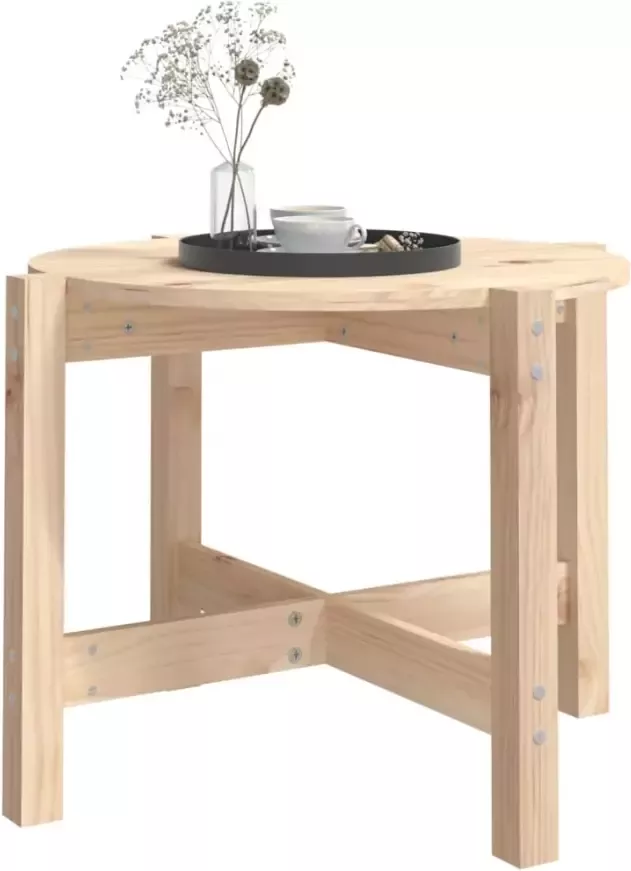 VidaXL -Salontafel-Ø-62 5x45-cm-massief-grenenhout - Foto 4