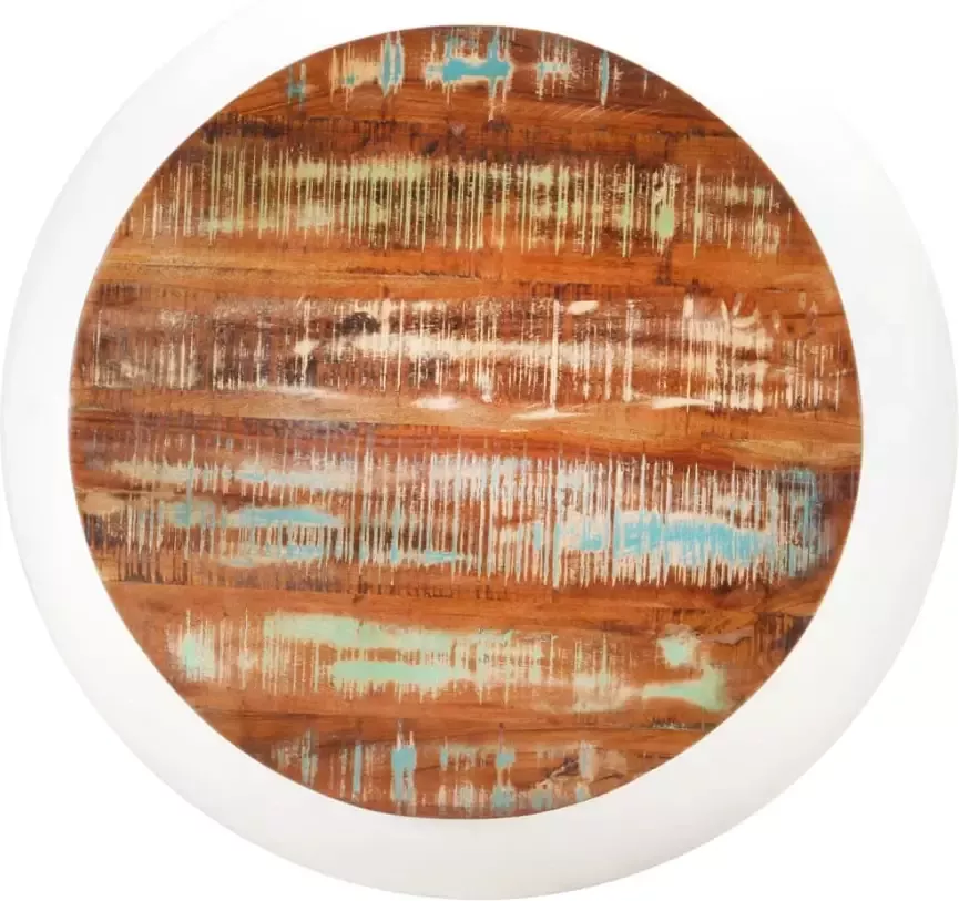 VIDAXL Salontafel 68x68x30 cm massief gerecycled hout wit