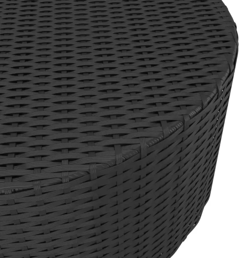 VidaXL Salontafel 68x68x30 cm poly rattan zwart - Foto 3