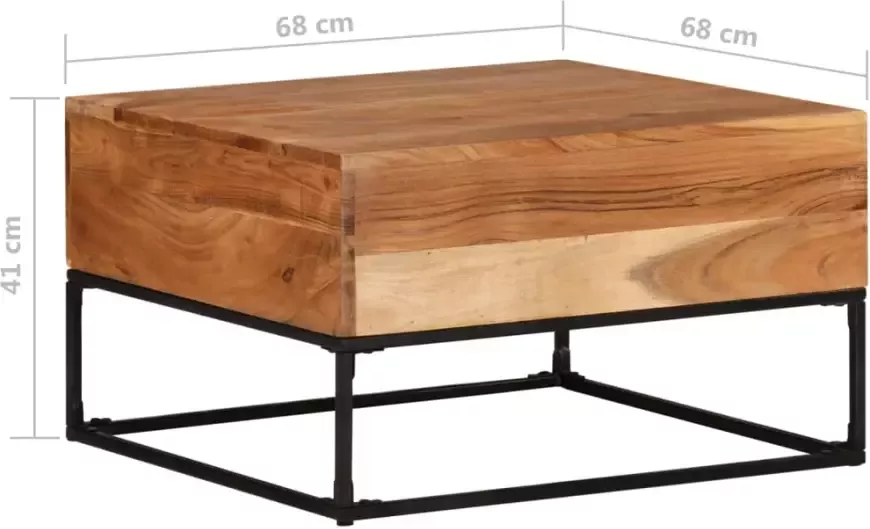 VidaXL -Salontafel-68x68x41-cm-massief-acaciahout - Foto 4