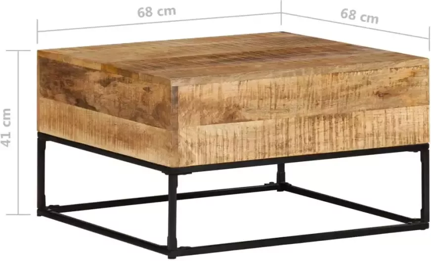 VidaXL -Salontafel-68x68x41-cm-ruw-mangohout - Foto 4