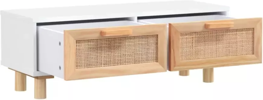 VidaXL -Salontafel-80x40x30-cm-bewerkt-hout-en-grenenhout-wit - Foto 5