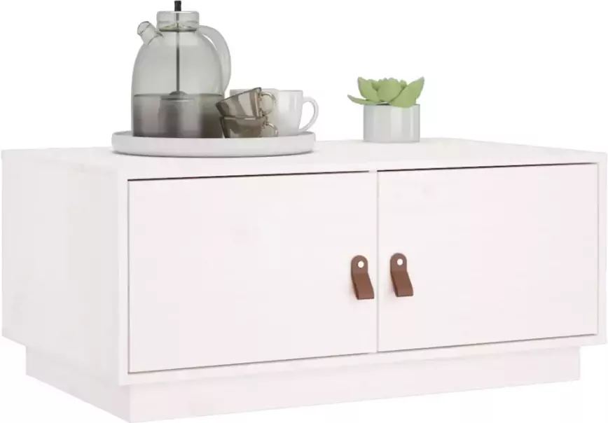 VidaXL -Salontafel-80x50x35-cm-massief-grenenhout-wit - Foto 3