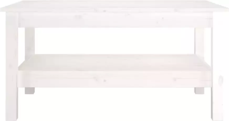 VidaXL -Salontafel-80x50x40-cm-massief-grenenhout-wit - Foto 2