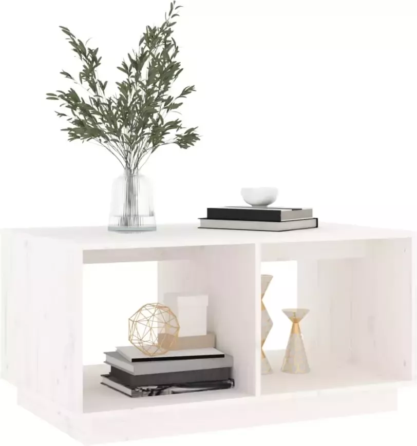 VidaXL -Salontafel-80x50x40-cm-massief-grenenhout-wit - Foto 4