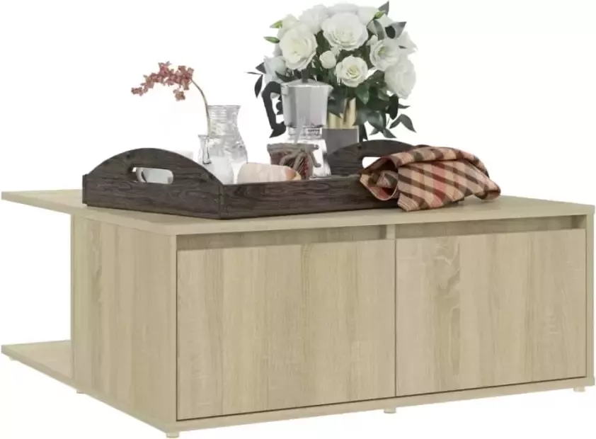 VidaXL -Salontafel-80x80x31-cm-bewerkt-hout-sonoma-eikenkleurig