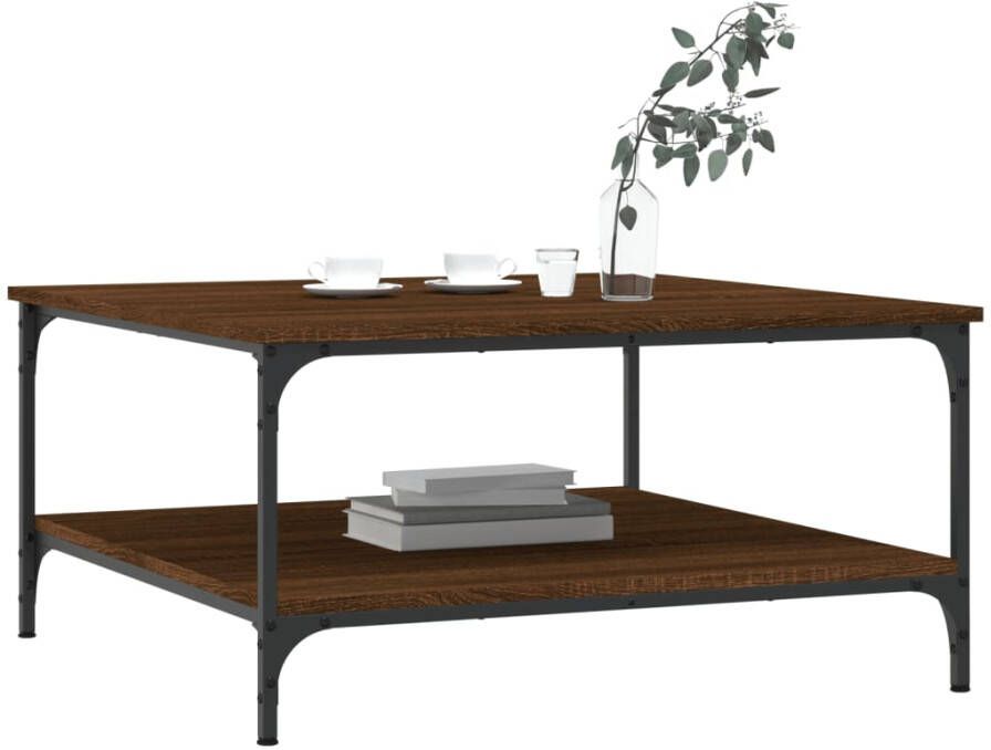VidaXL -Salontafel-80x80x40-cm-bewerkt-hout-bruin-eikenkleur
