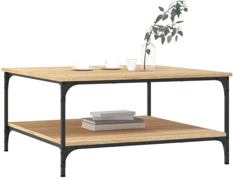 VidaXL -Salontafel-80x80x40-cm-bewerkt-hout-sonoma-eikenkleurig