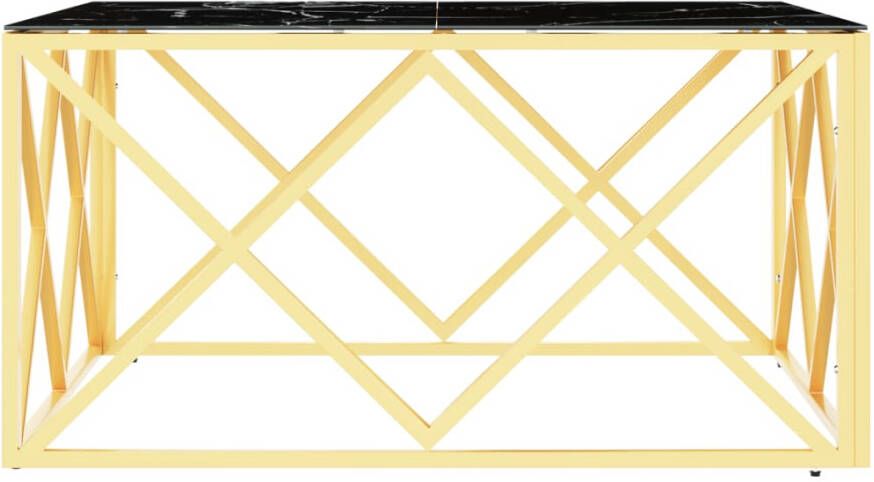 VidaXL -Salontafel-80x80x40-cm-roestvrij-staal-en-glas-goudkleurig