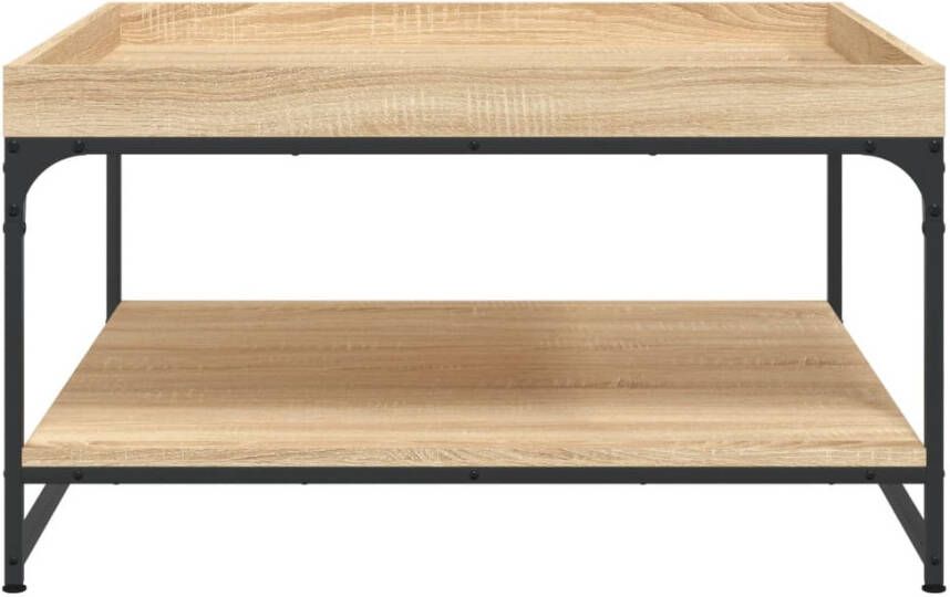 VidaXL -Salontafel-80x80x45-cm-bewerkt-hout-en-ijzer-sonoma-eikenkleur - Foto 4