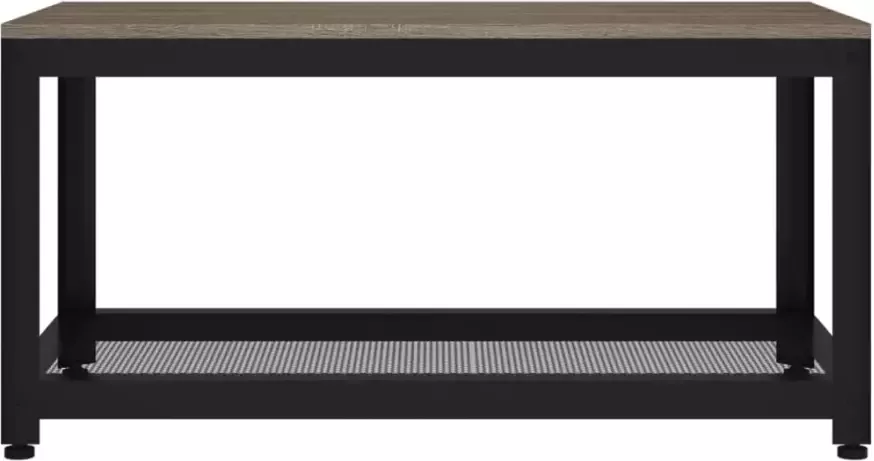 VidaXL -Salontafel-90x45x45-cm-MDF-en-ijzer-grijs-en-zwart - Foto 4